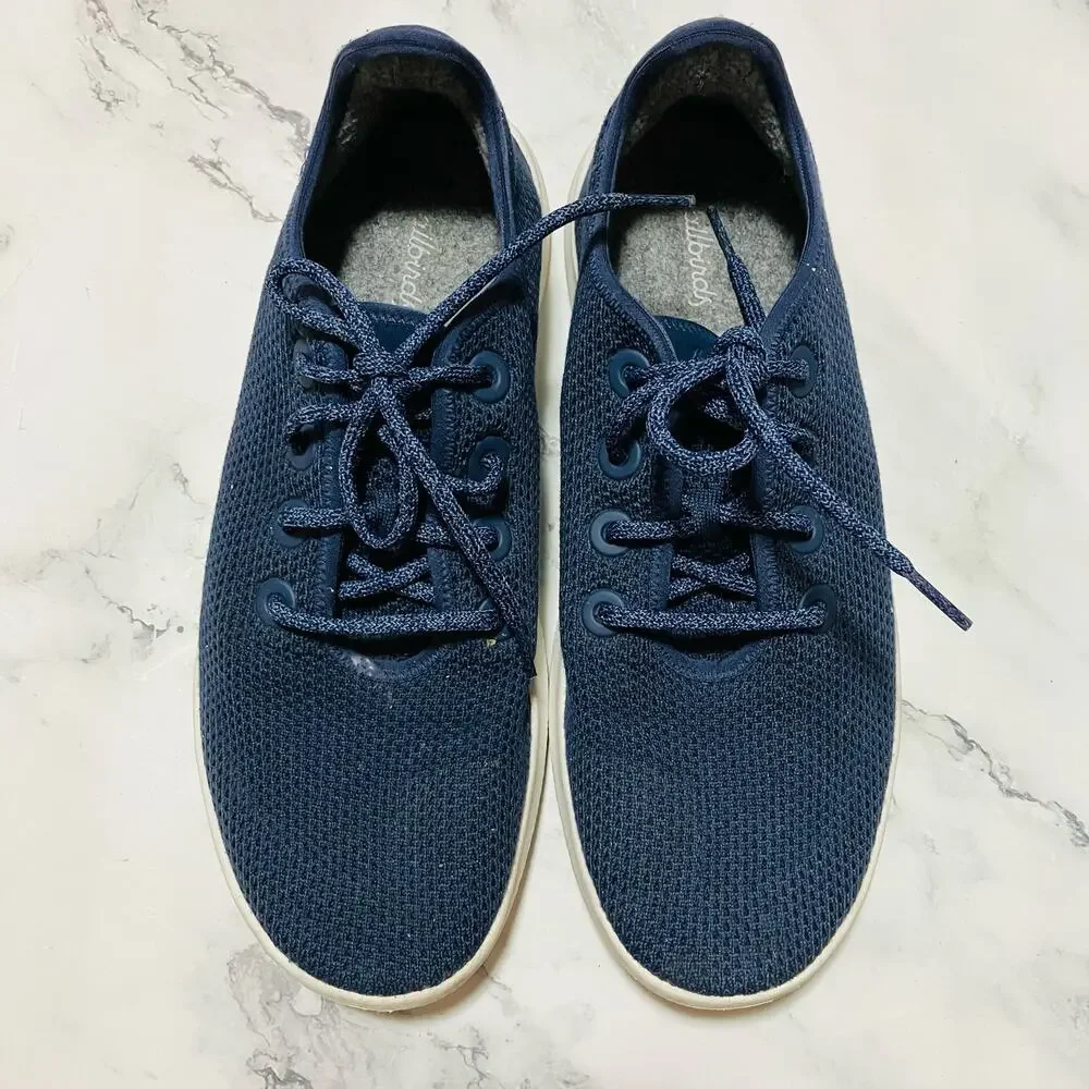 Allbirds Sneakers Mens 10 Blue Tree Runners Weave Walking Everyday Shoes